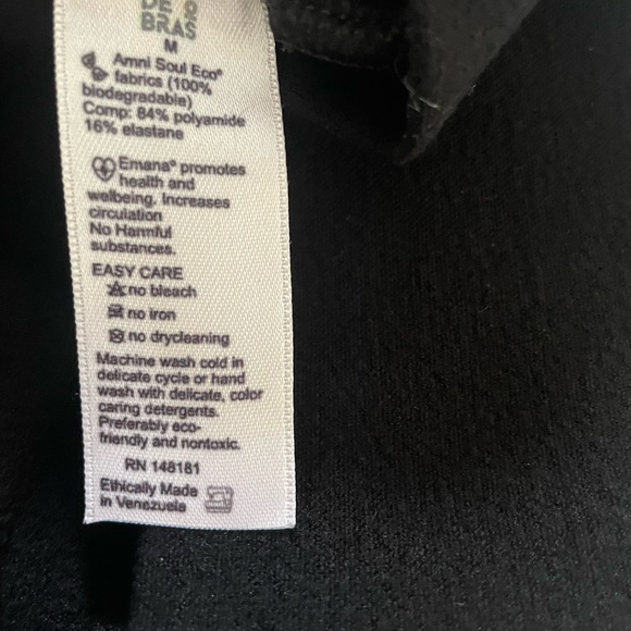 Porte de Bras Jazmin Solid Black Pant Size Medium - Picture 4 of 5